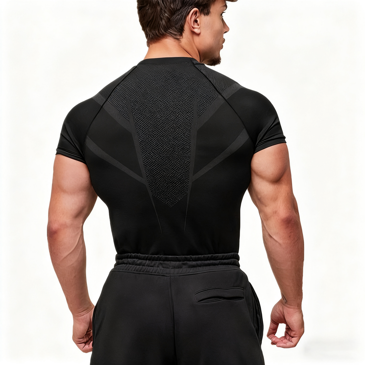 Fitness men's short sleeved T-shirt