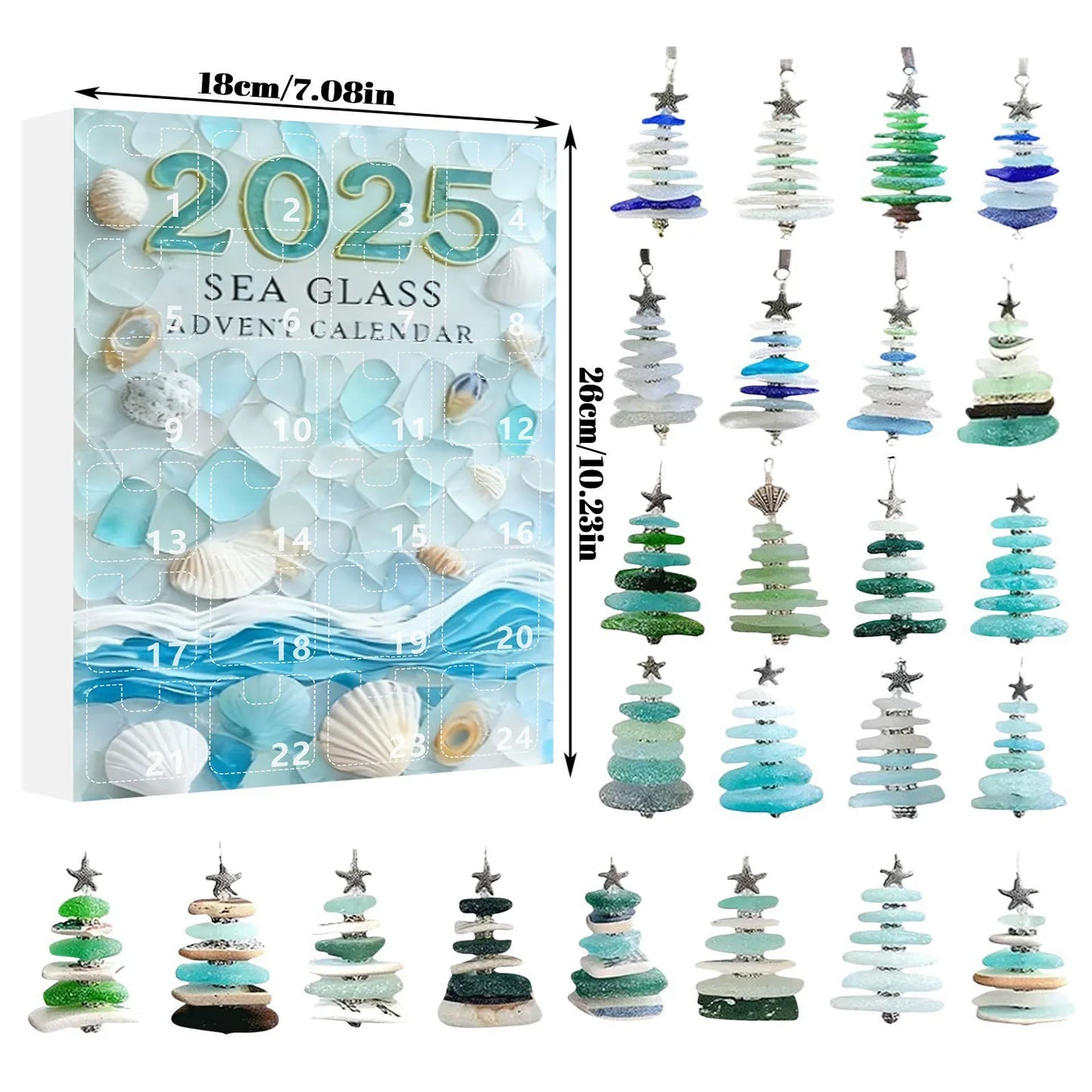 Sea Glass Christmas Tree Advent Calendar