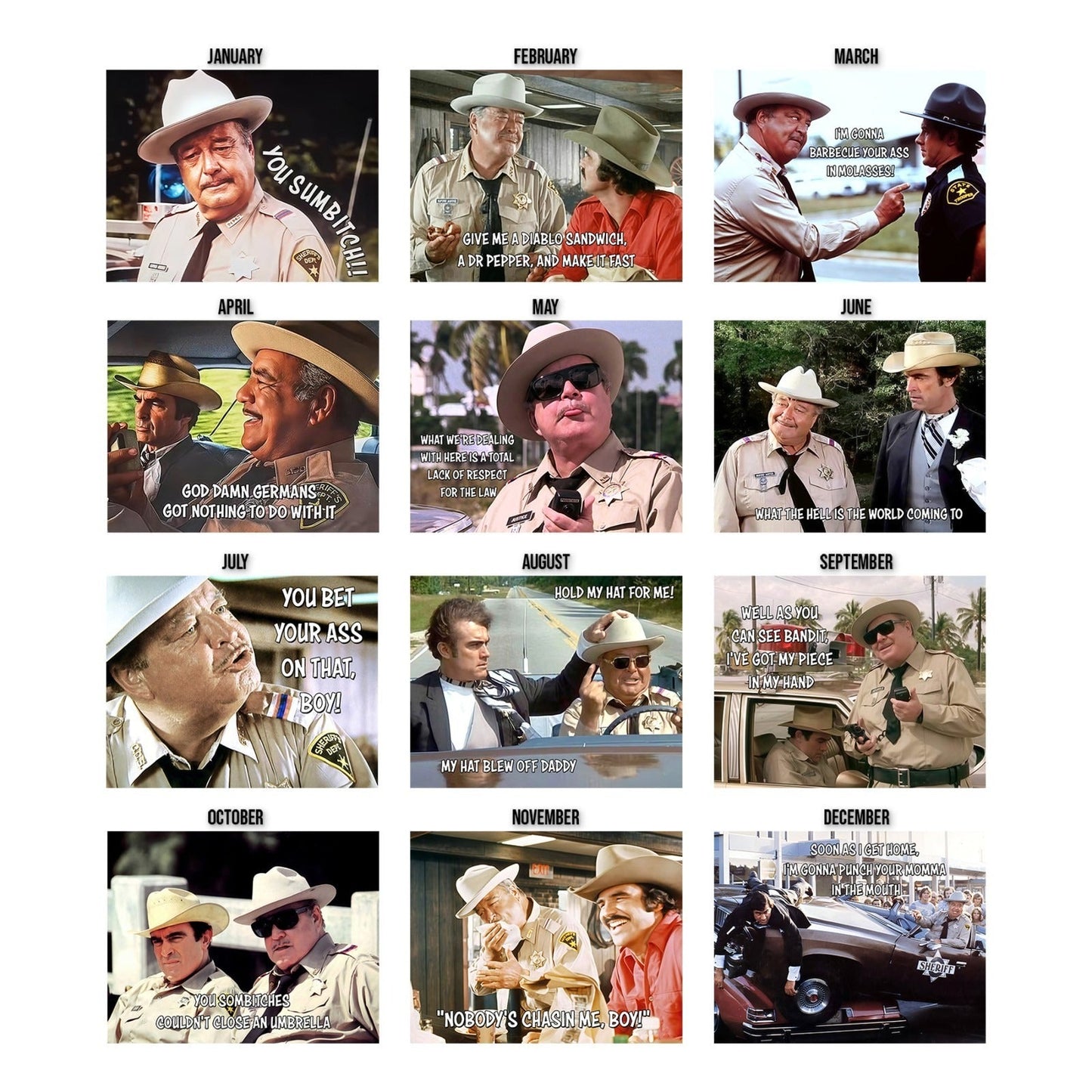 Smokey and The Bandit Calendar