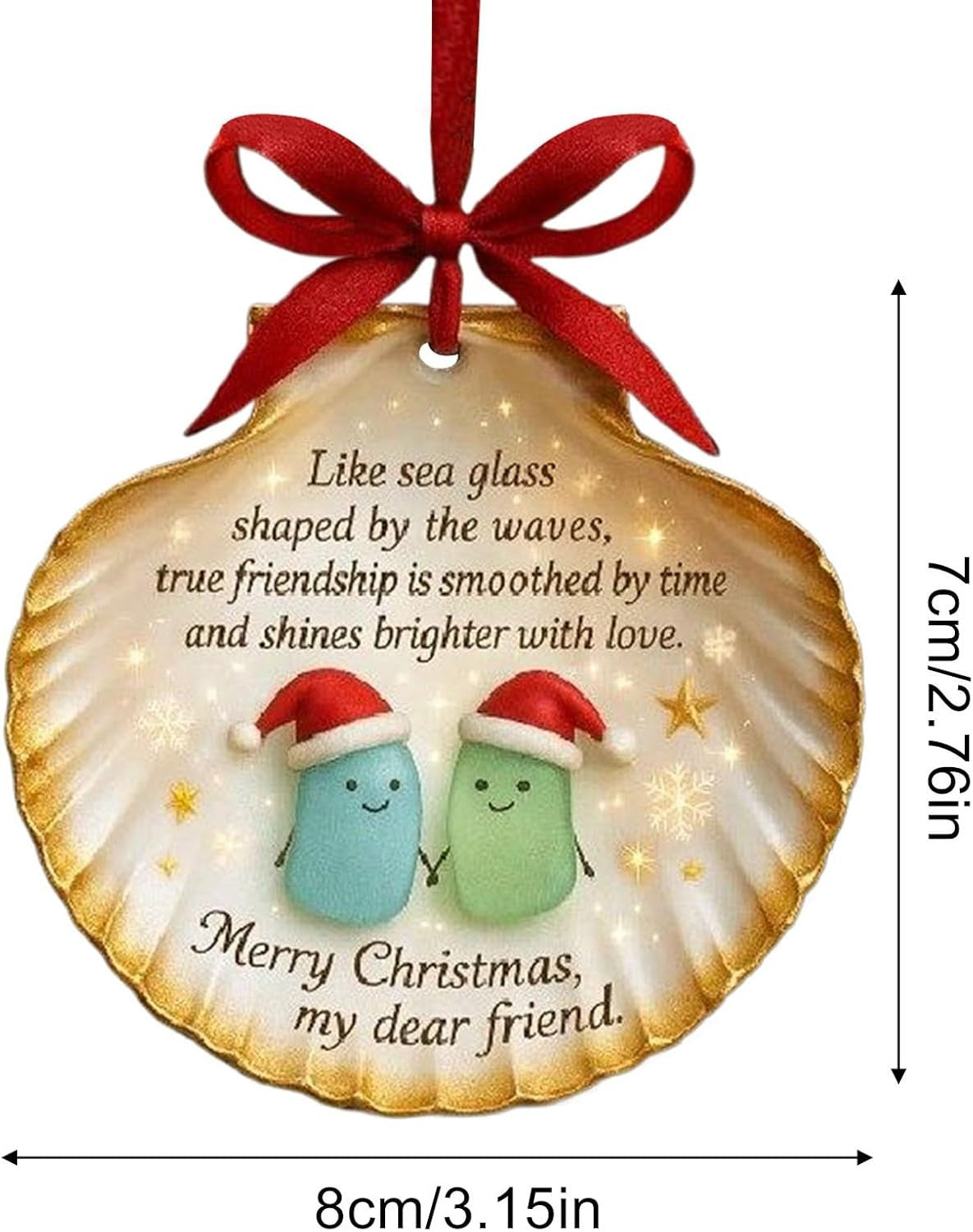 🔥Black Friday Frenzy 40% OFF - Sea Glass Shell Friendship Ornament
