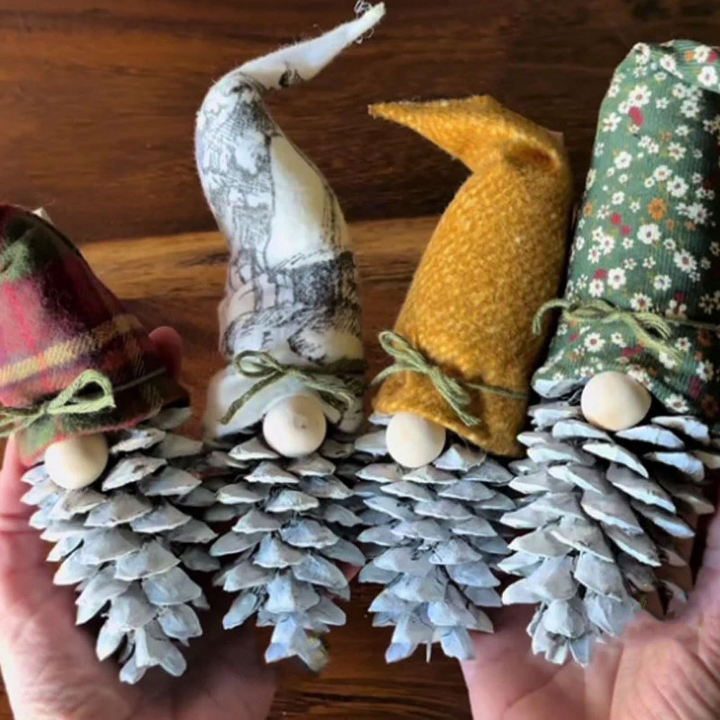 Christmas Pinecone Gnome Ornaments