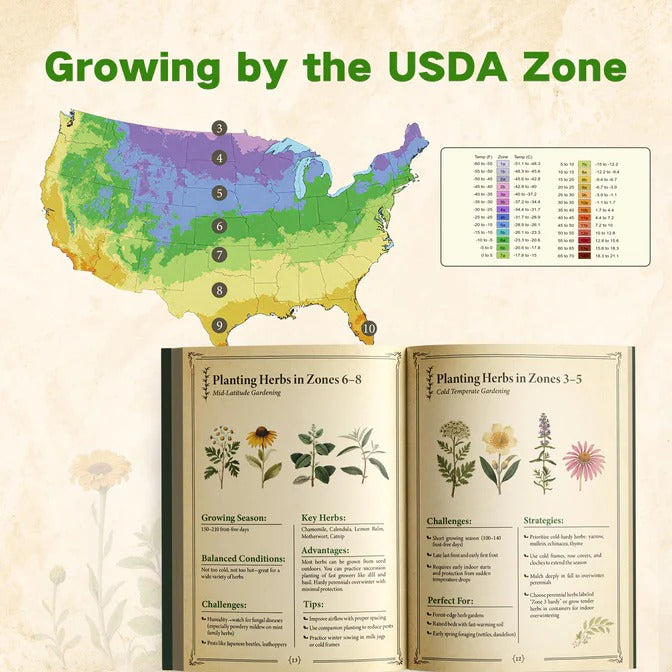 Ancestral Herbal Almanac 2026 by USDA Zone