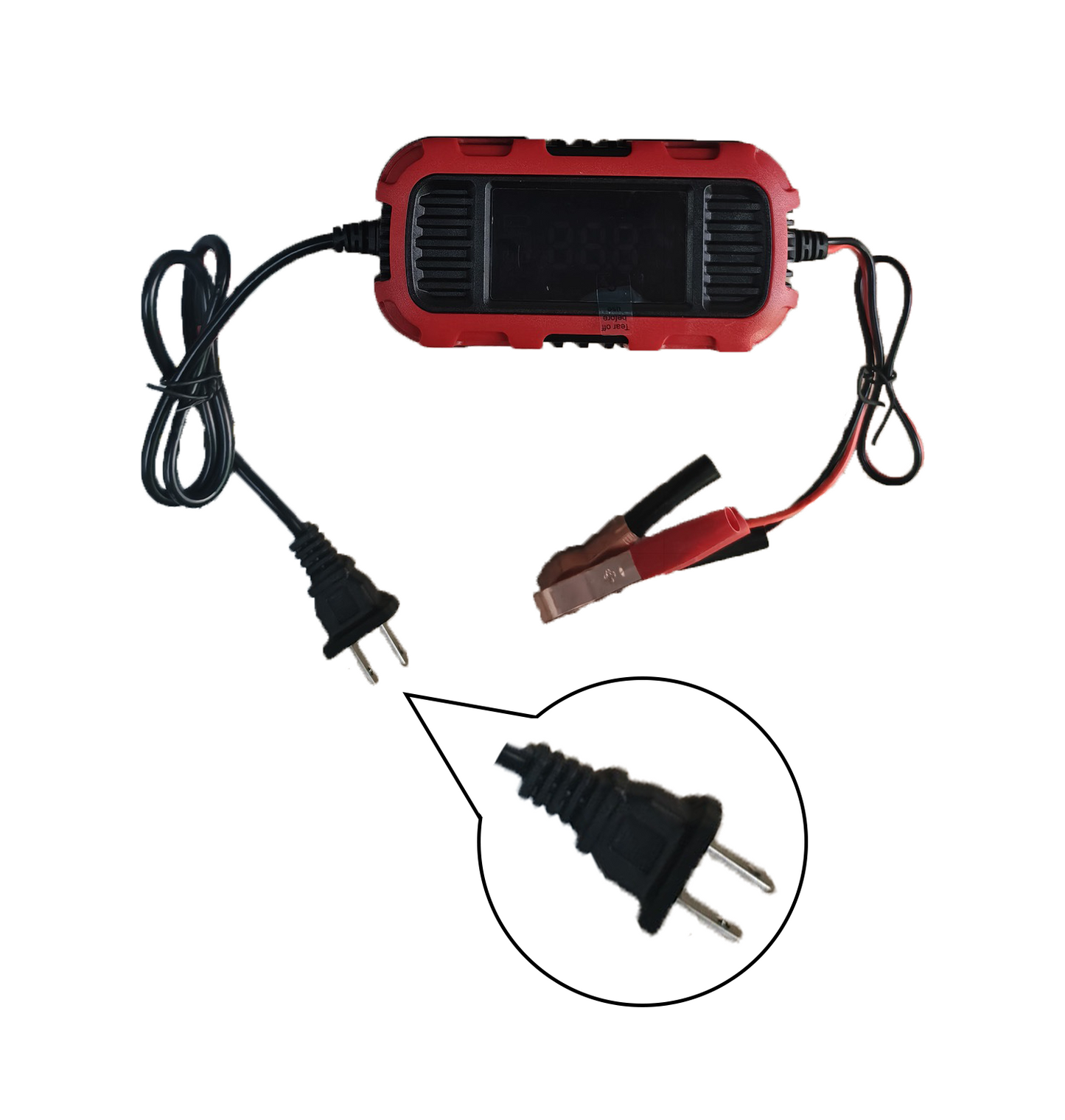 12V 2A Car Battery Charger Digital Display Smart Battery Charging