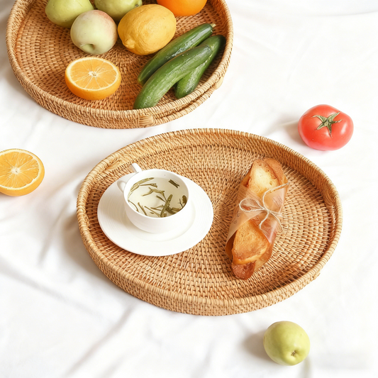 EcoRattan Circular Serving Tray