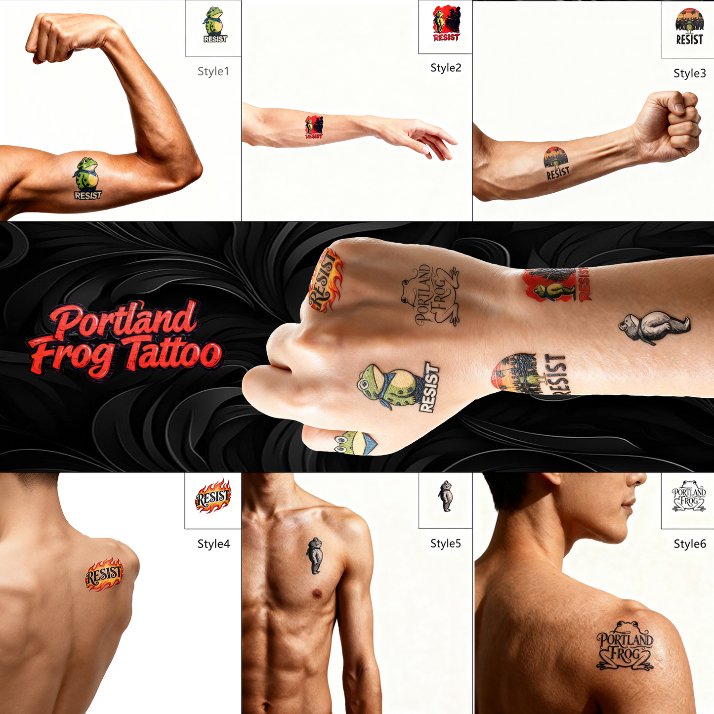 Portland Frog Tattoo