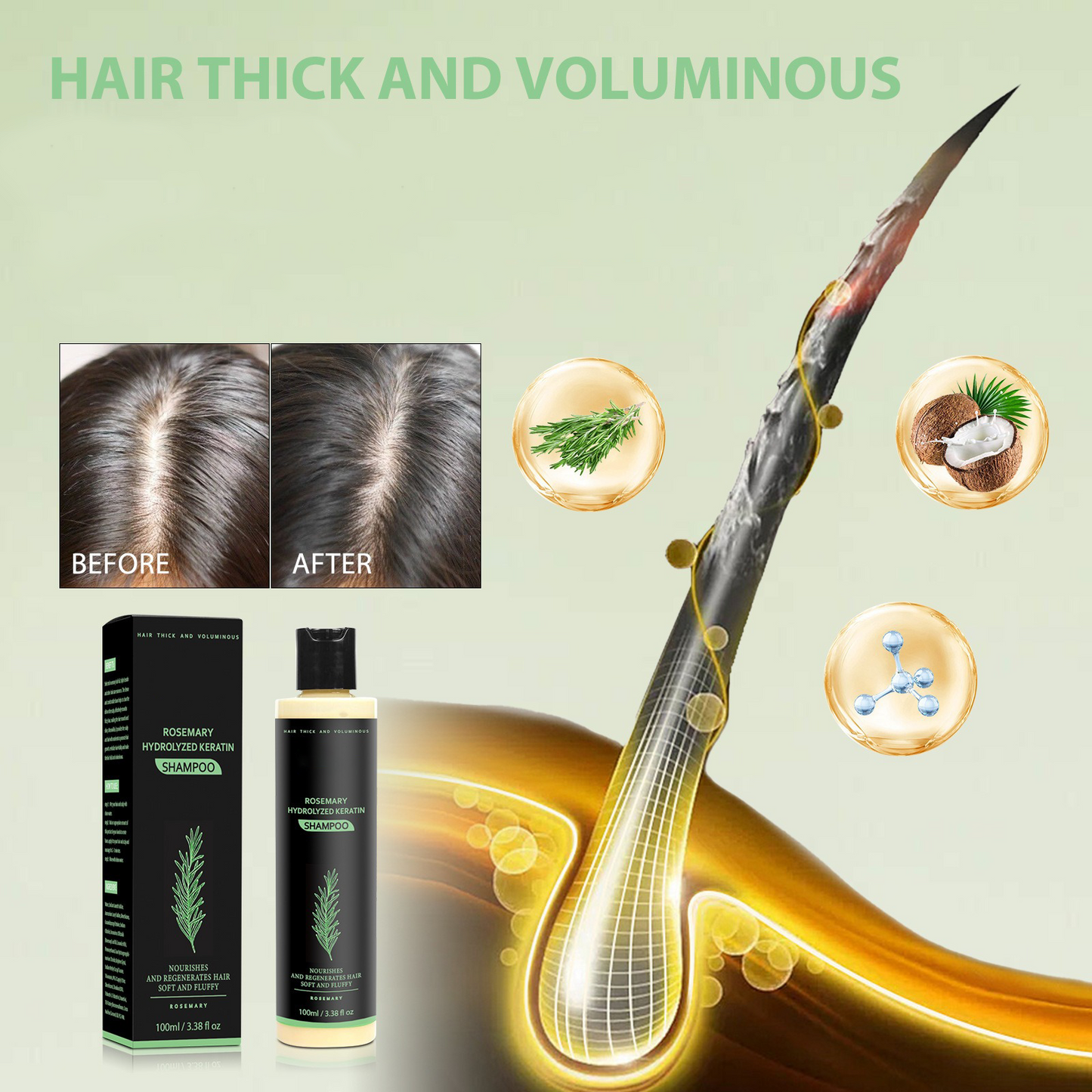 Rosemary Hydrolyzed Keratin Shampoo