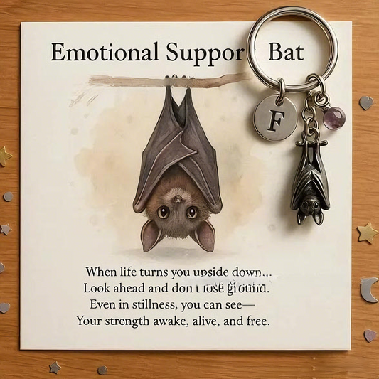 Emotional Support Bat Inspirational Keychain