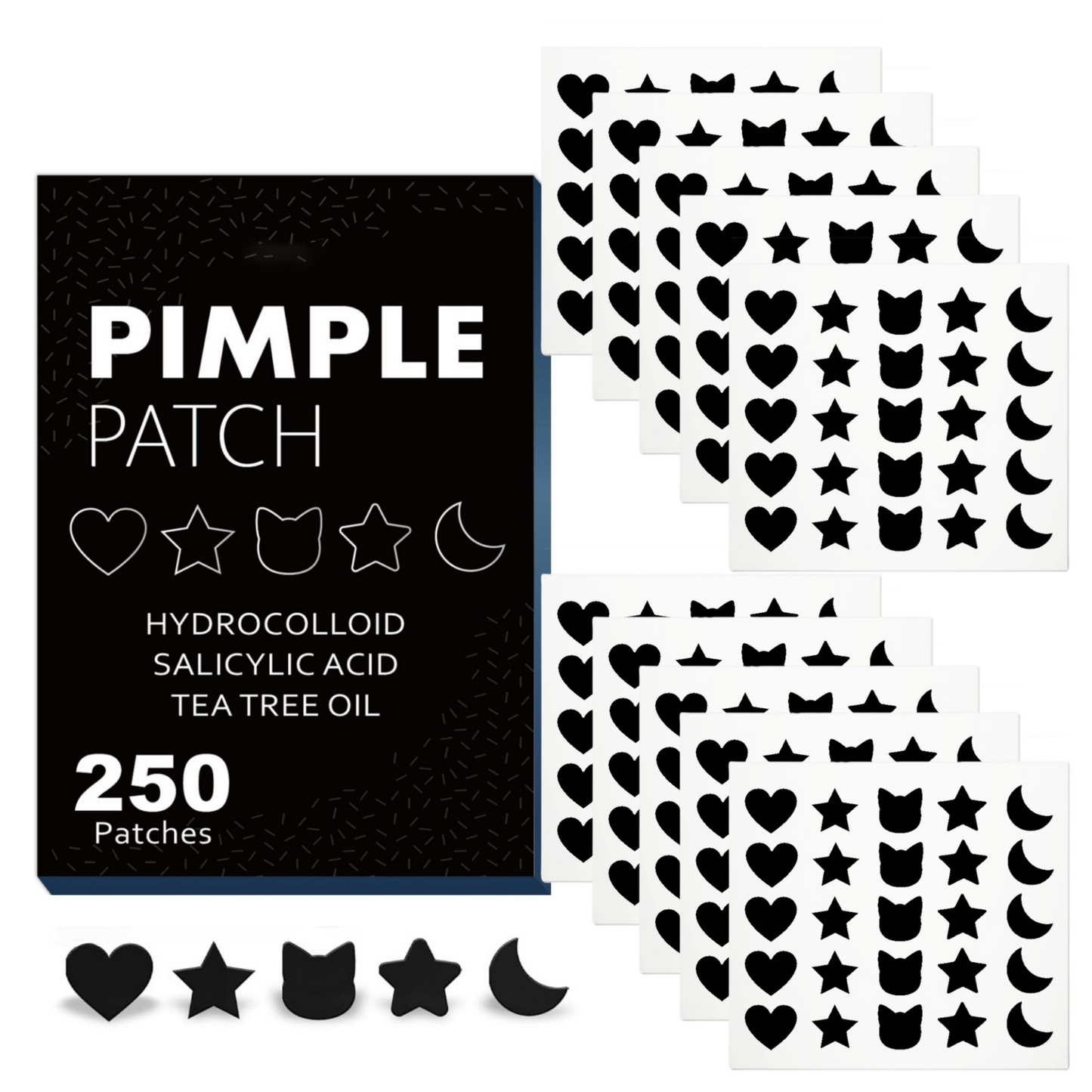 250pcs Hydrocolloid Pimple Patch