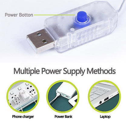 Window Curtain String Lights