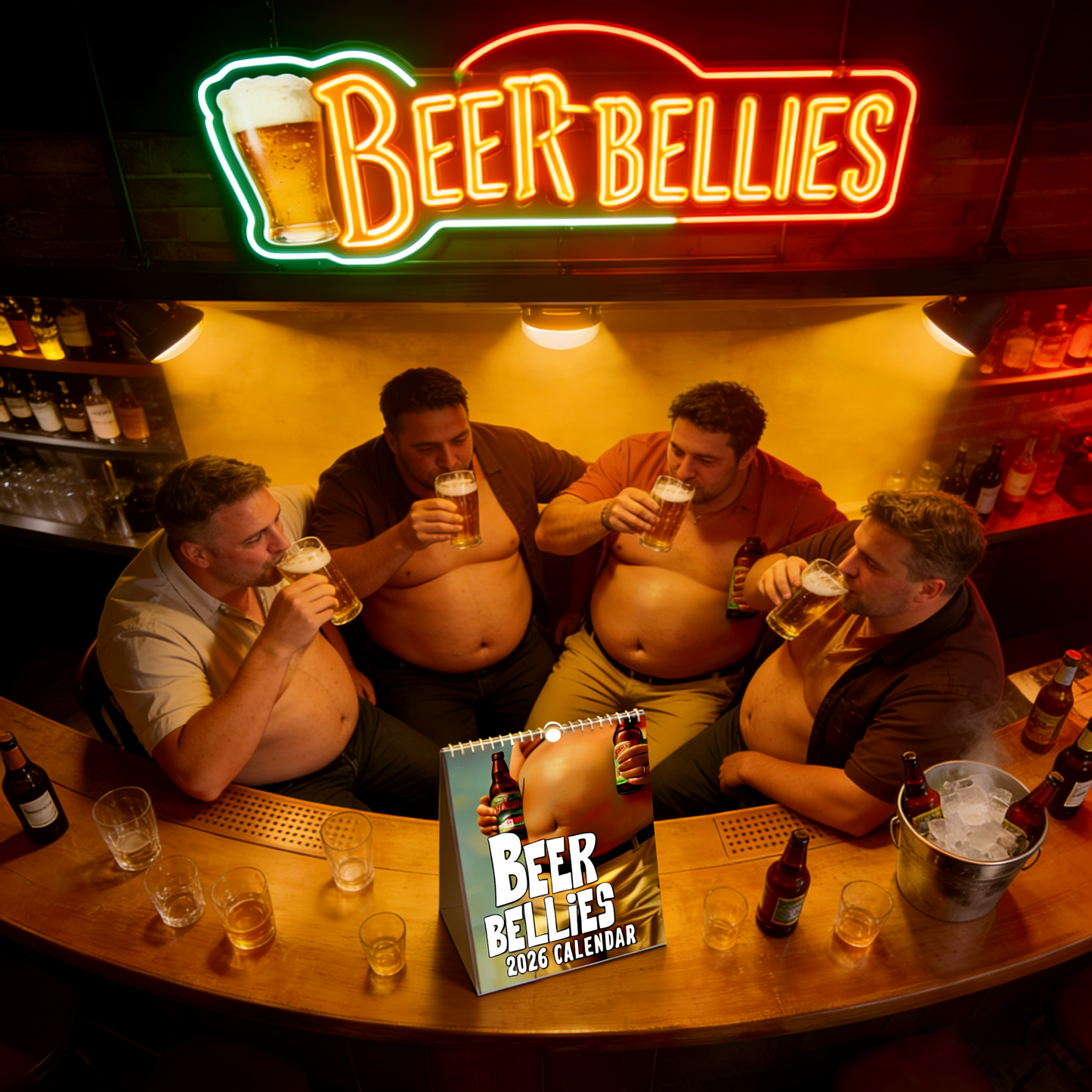Beer Bellies Funny 2026 Calendar