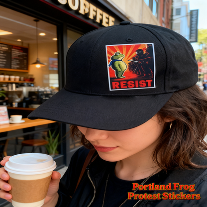 Portland Frog Protest Stickers