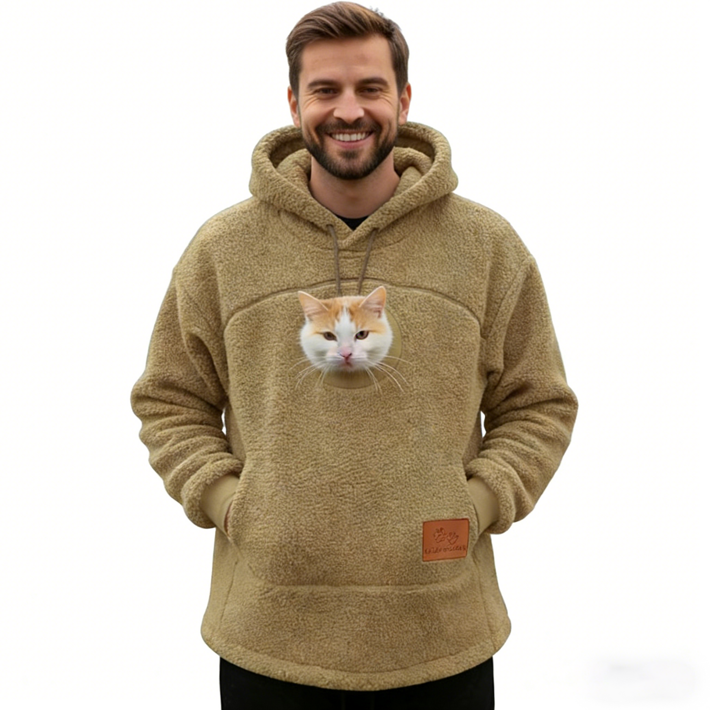 Ultra-soft Fleece Hooded Sweatshirt for Carrying Small Pets