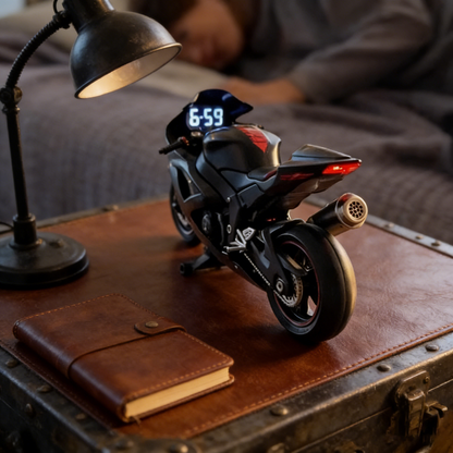 Motorcycle-shaped alarm clock