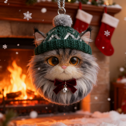 Christmas cat ornament