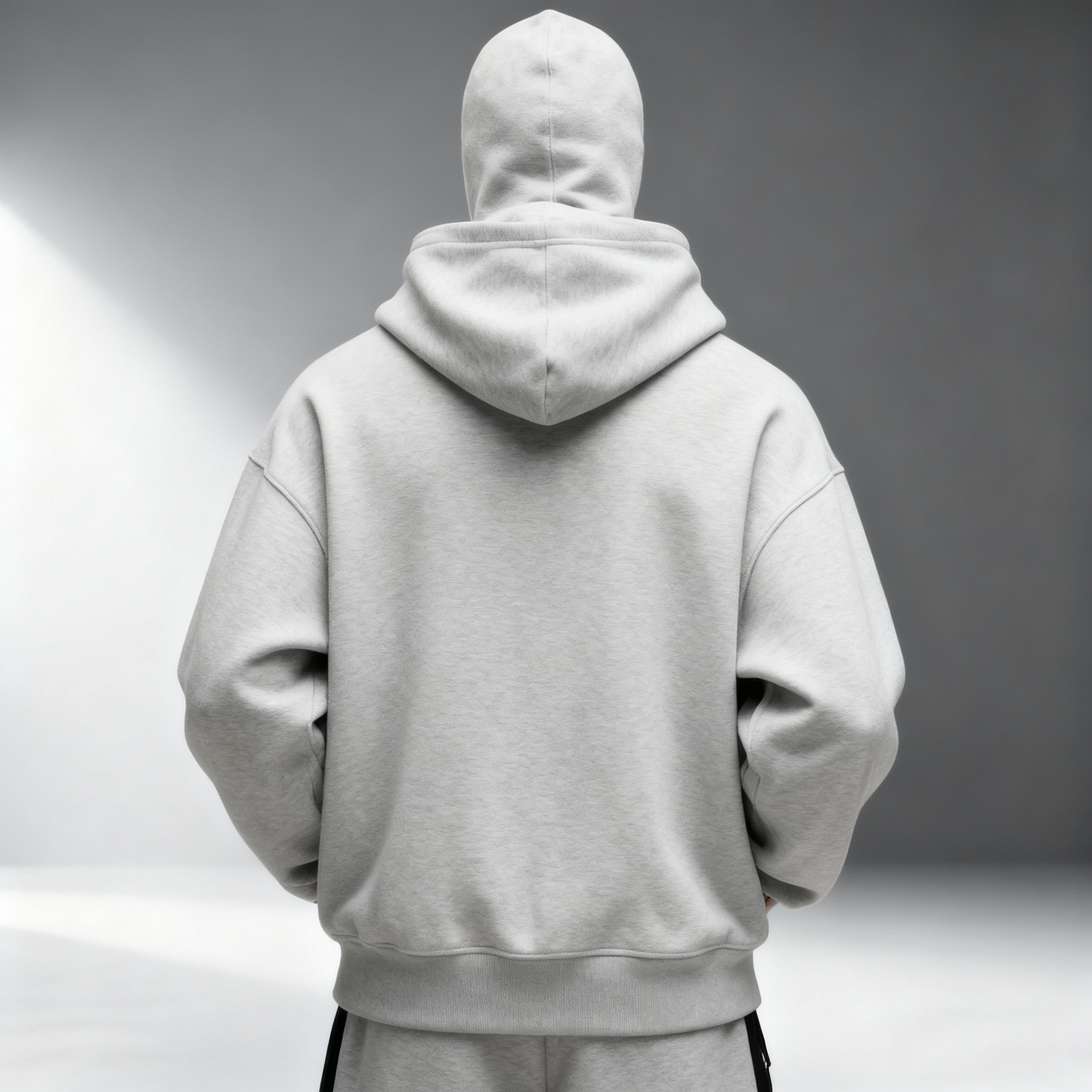 Mens Balaclava Hoodie Double Hooded Zip Jacket 
