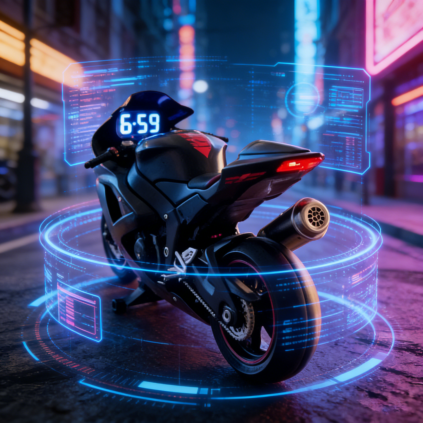 Motorcycle-shaped alarm clock
