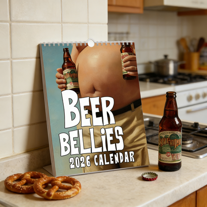 Beer Bellies Funny 2026 Calendar