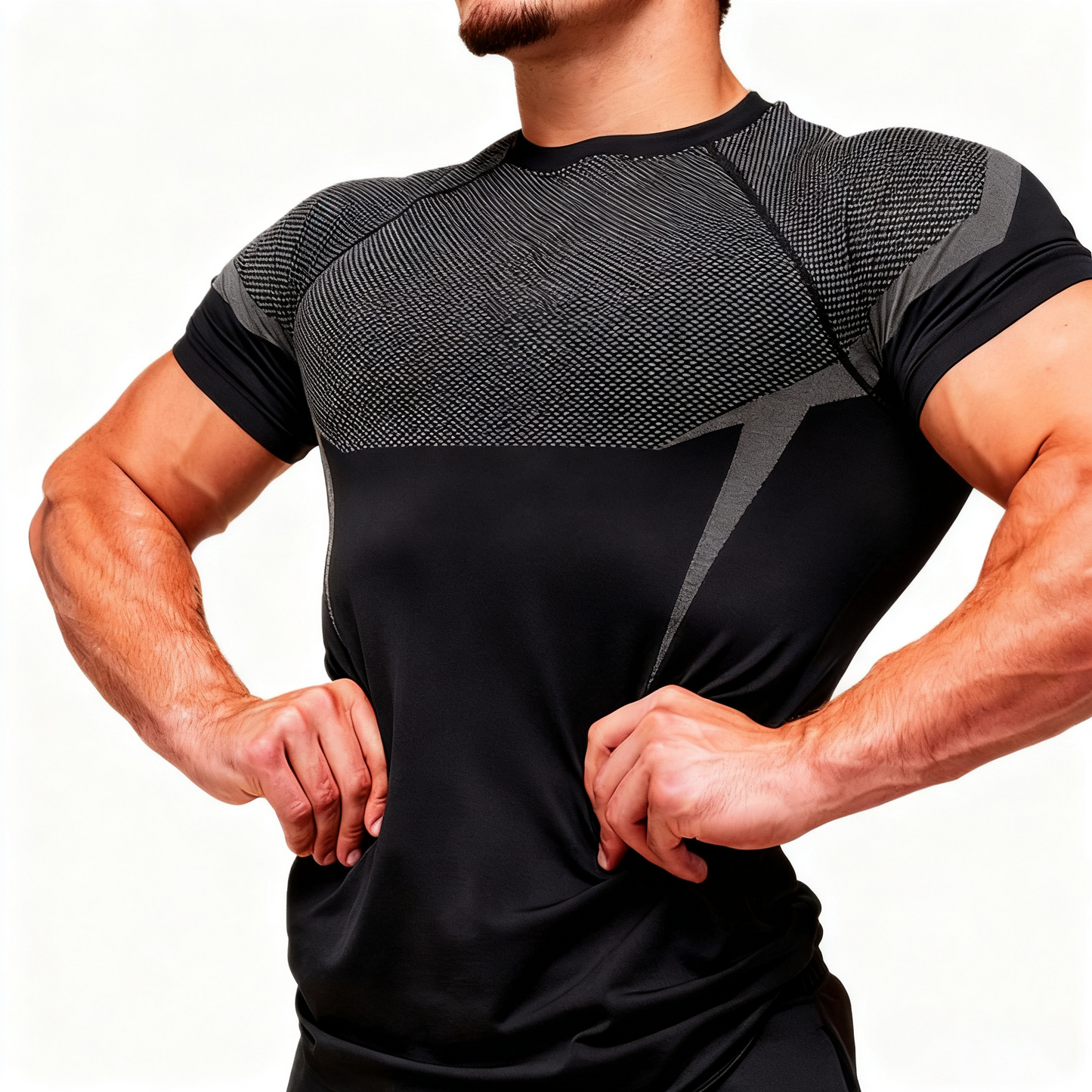 Fitness men's short sleeved T-shirt