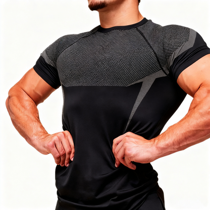 Fitness men's short sleeved T-shirt