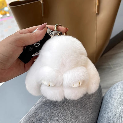 Soft Fluffy Rabbit Keychain