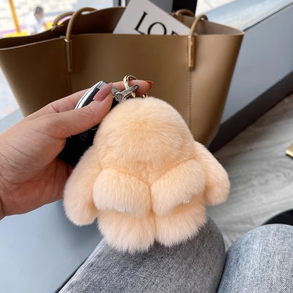 Soft Fluffy Rabbit Keychain