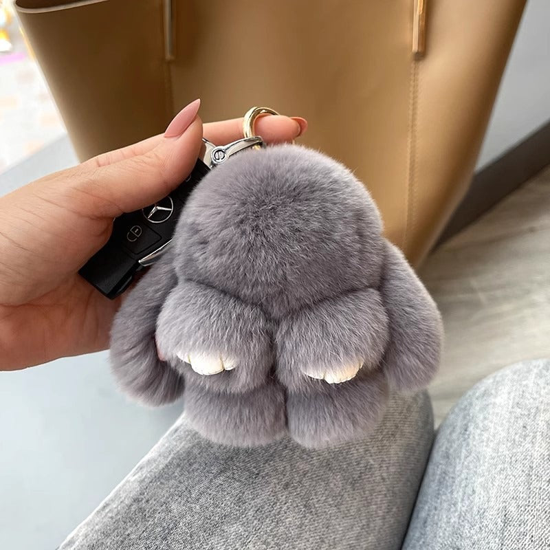 Soft Fluffy Rabbit Keychain
