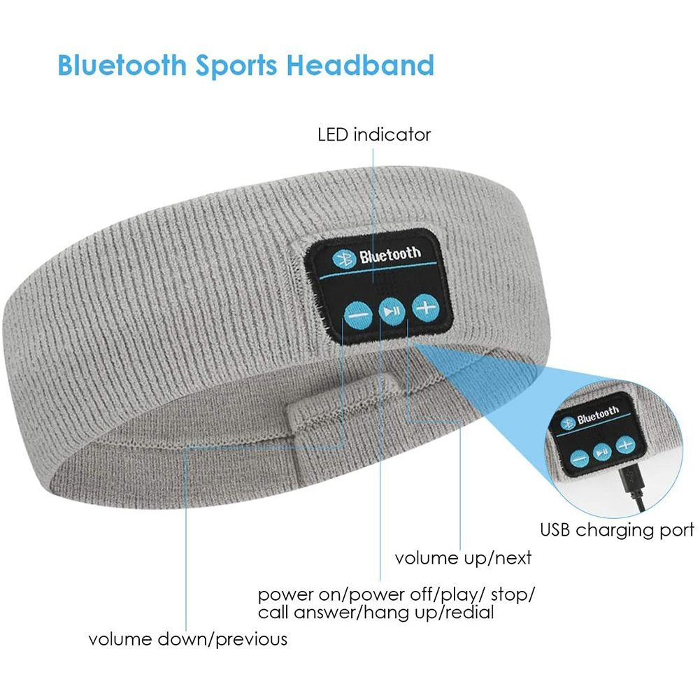 Headband Knits Wireless Bluetooth Music Headphones