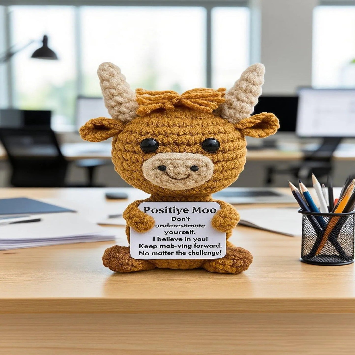 Positive Crochet Highland Cow