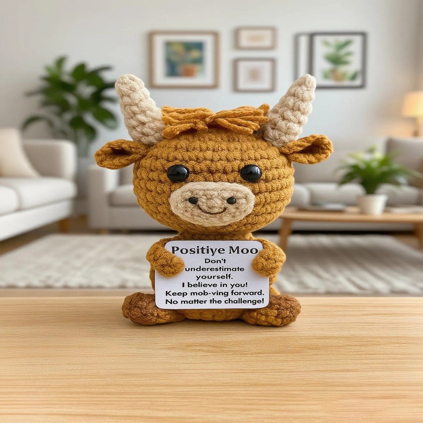 Positive Crochet Highland Cow