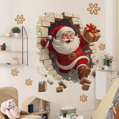 Santa Claus Wall Decal -Removable Christmas Sticker