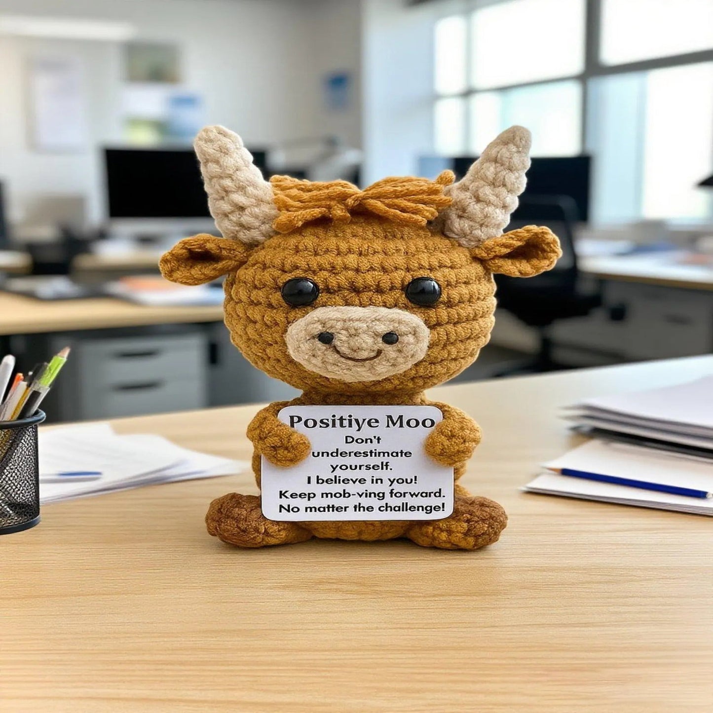 Positive Crochet Highland Cow