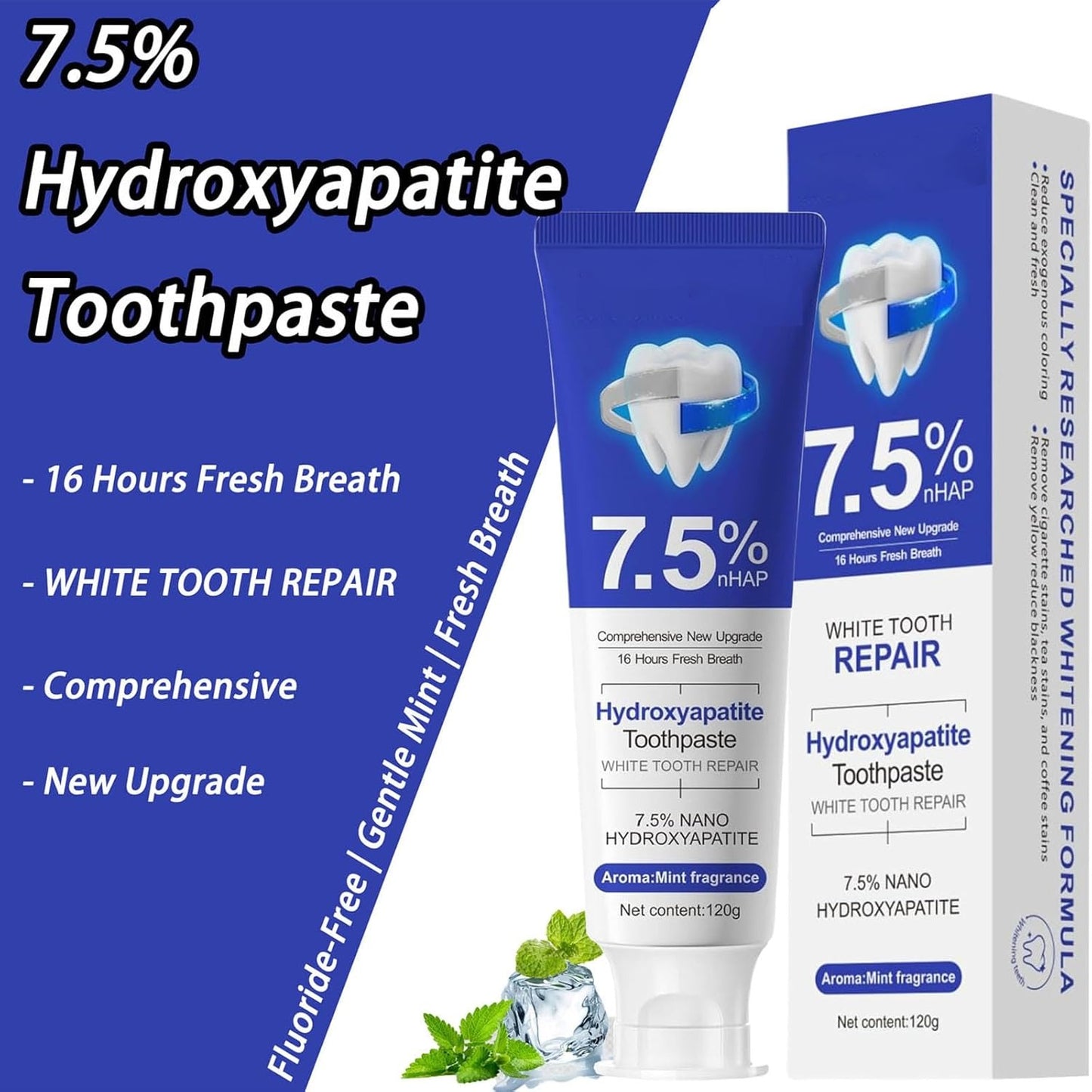 Hydroxyapatite Toothpaste for Enamel Protection and Tooth Strengthening