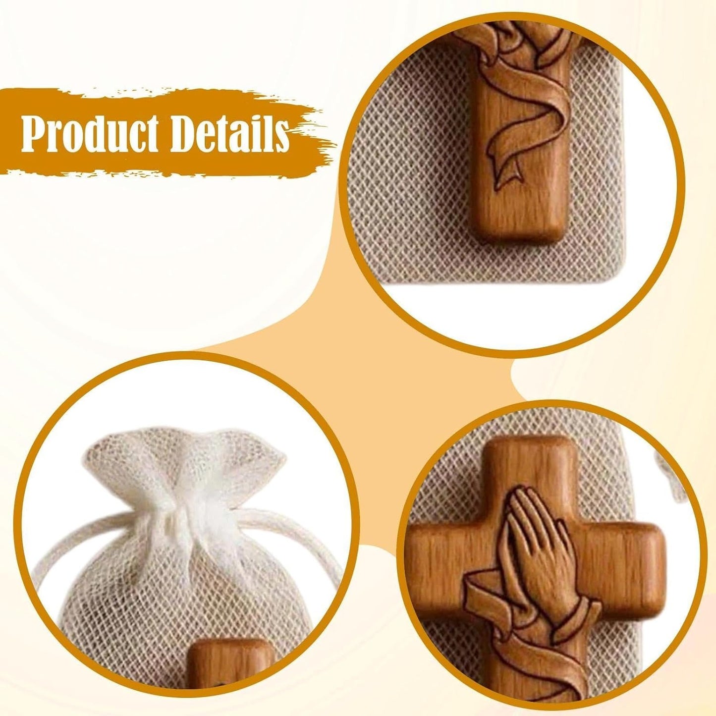 Wooden Cross With Prayer Card