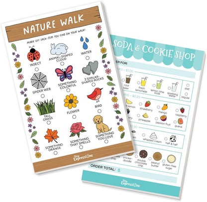 2-Pack Kids Pretend Play Notepads