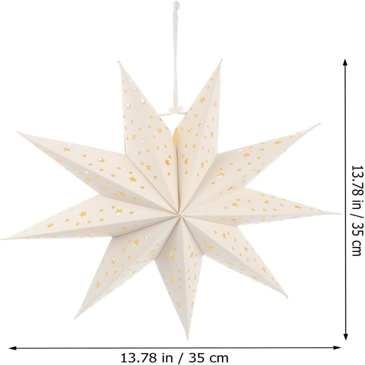 3 Pack Star Shape Paper Lantern with 3*Fairy Light Strings