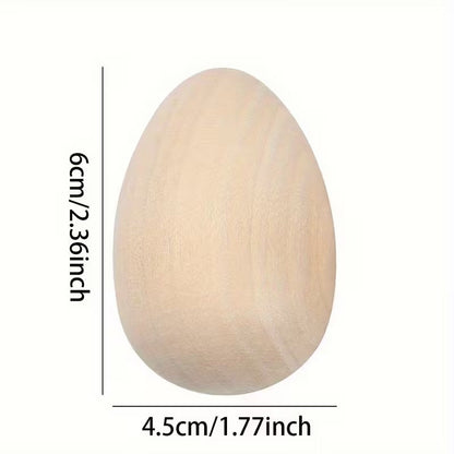 3 PCS Personalized Wood Easter Egg & 12 colors of paint+2 pens