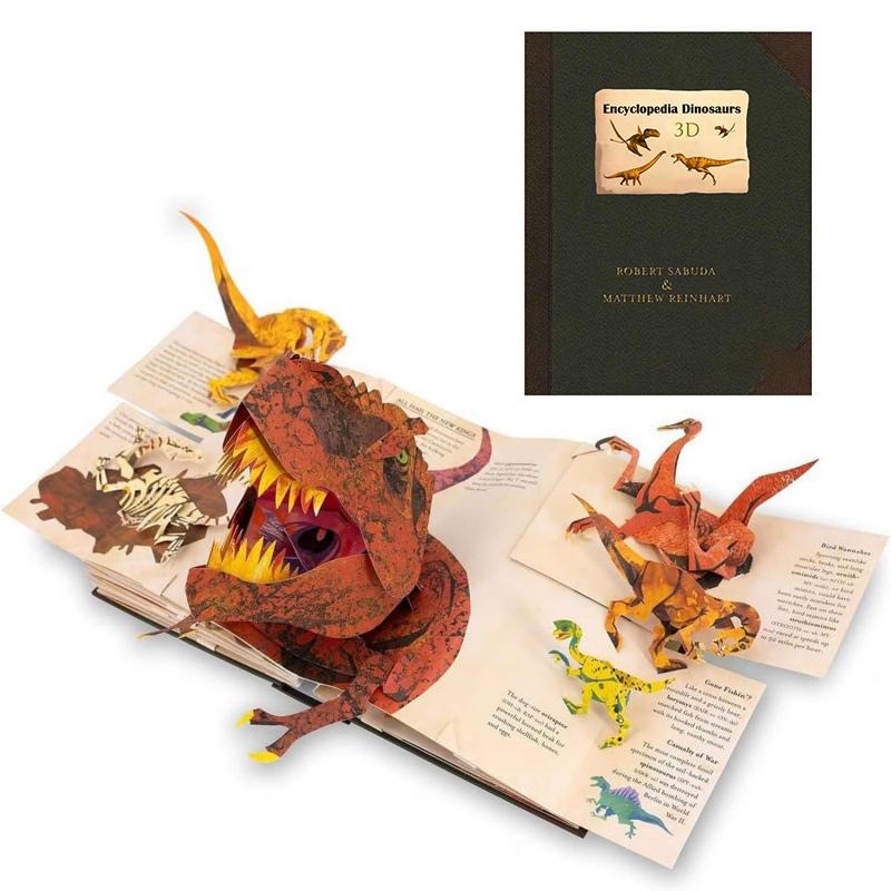 3D Encyclopedia Prehistorica Dinosaurs Folding Pop-Up Dinosaur Picture Book