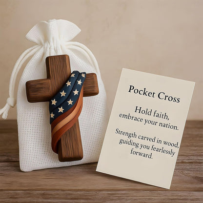 Wooden Cross With Prayer Card