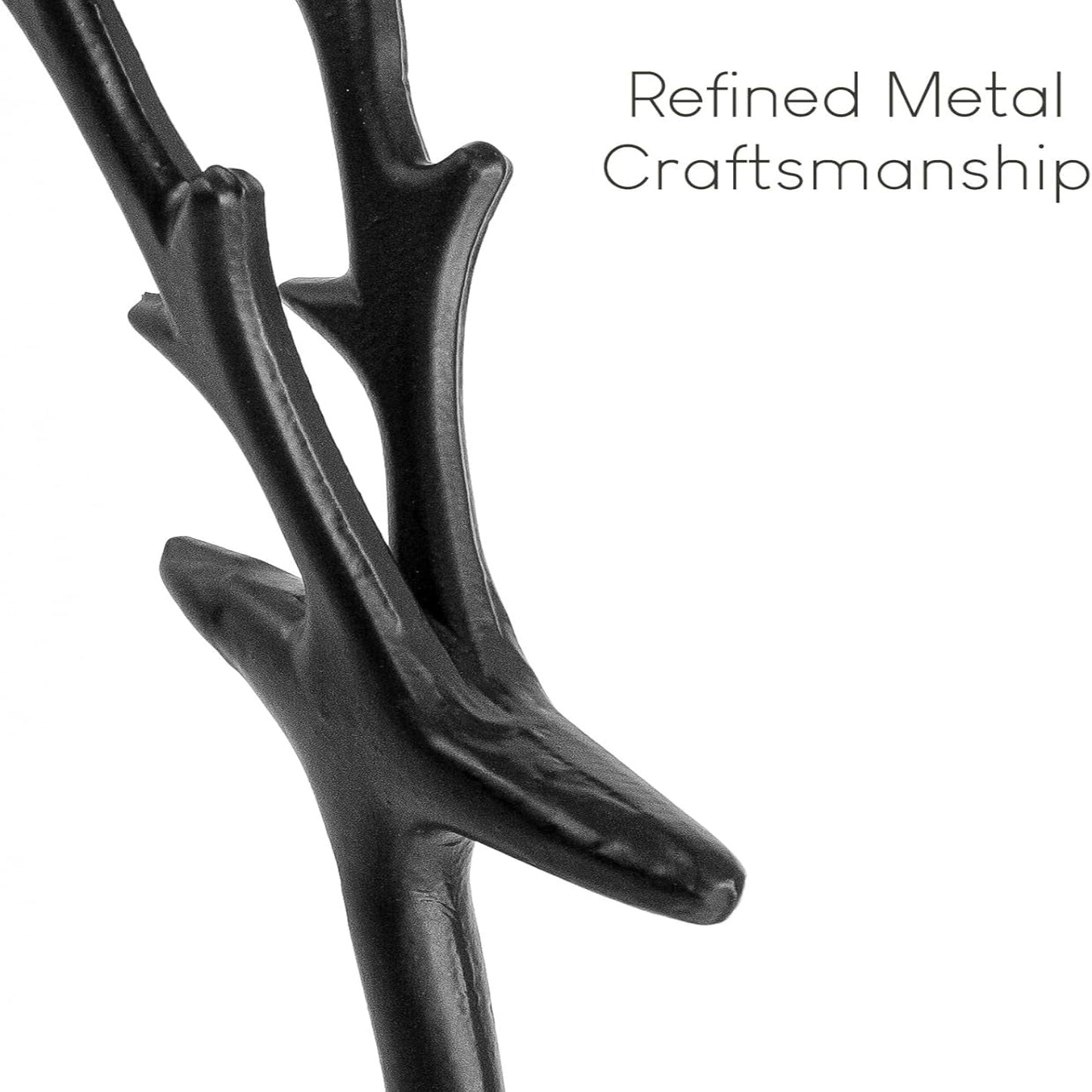 Christmas Decorations - Set of 2 Black Reindeer Statues