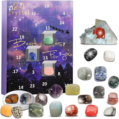 2025 Christmas Advent Calendar 24 Days Natural Stone Gift Box