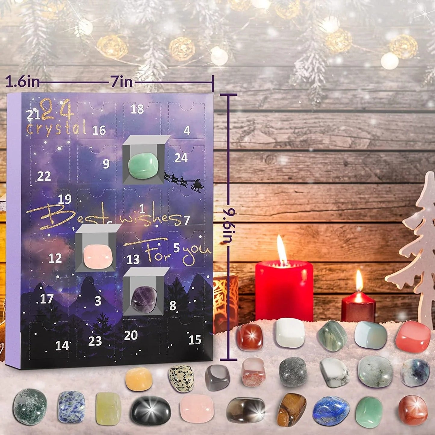 2025 Christmas Advent Calendar 24 Days Natural Stone Gift Box