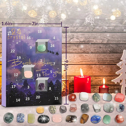 2025 Christmas Advent Calendar 24 Days Natural Stone Gift Box