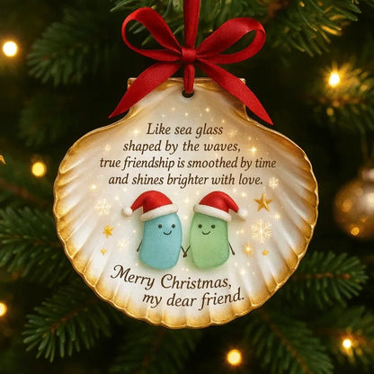 🔥Black Friday Frenzy 40% OFF - Sea Glass Shell Friendship Ornament