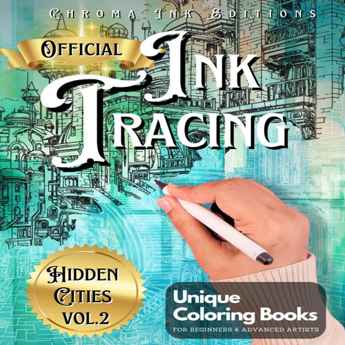 Ink Tracing Coloring Book - For Beginners &Stress Relief