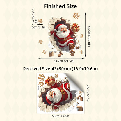 Santa Claus Wall Decal -Removable Christmas Sticker