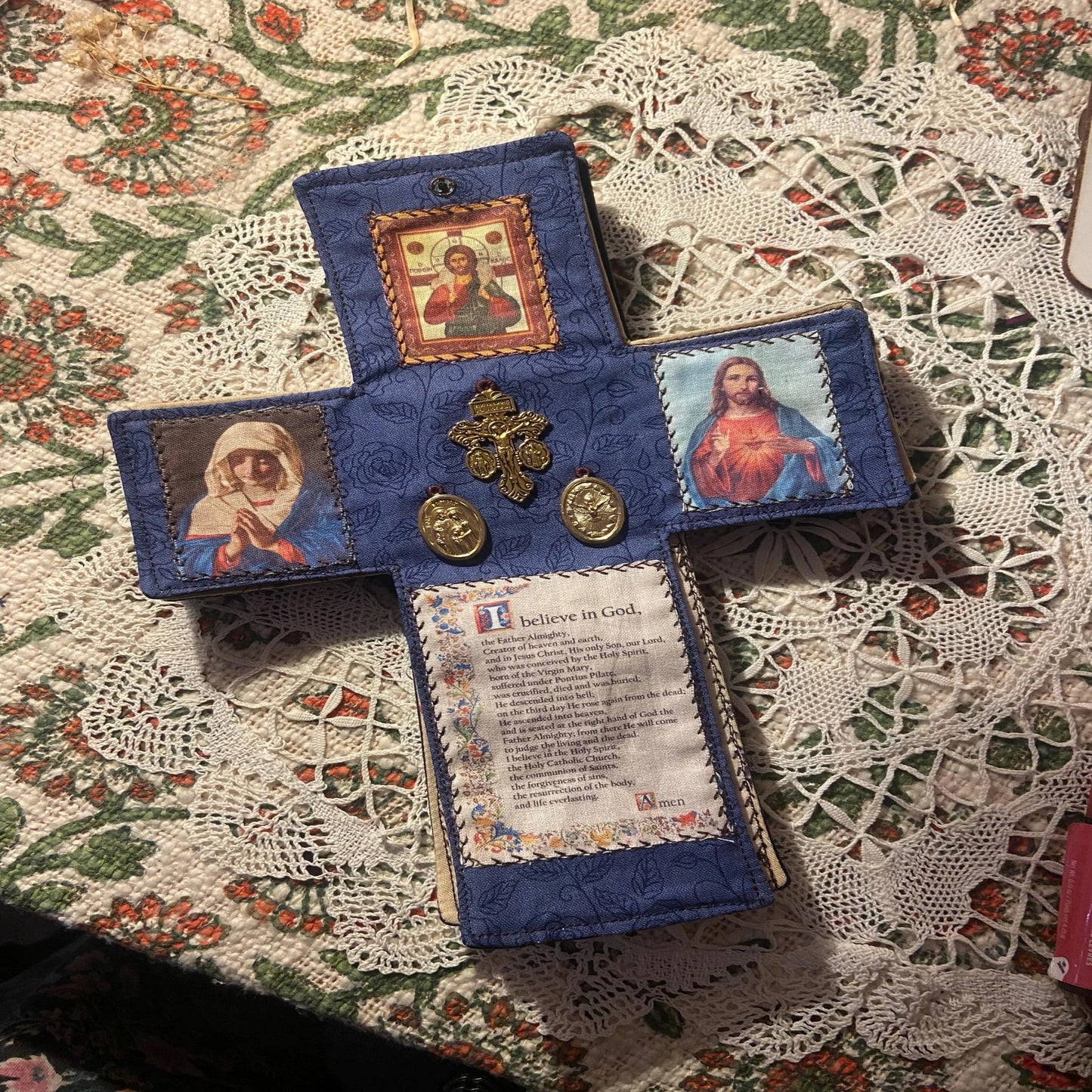 ✝️Handmade Portable Catholic Altar for Daily Prayer & Devotion