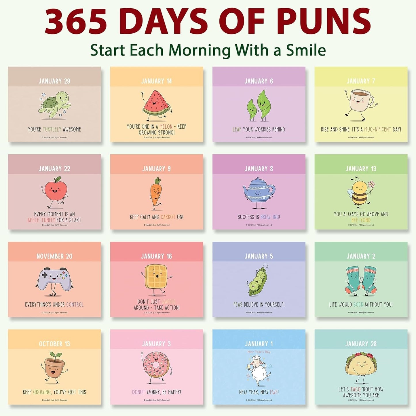 2026 Funny Pun Flip Calendar