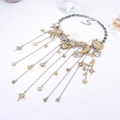 MOON AND STARS NECKLACE