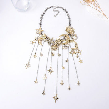 MOON AND STARS NECKLACE