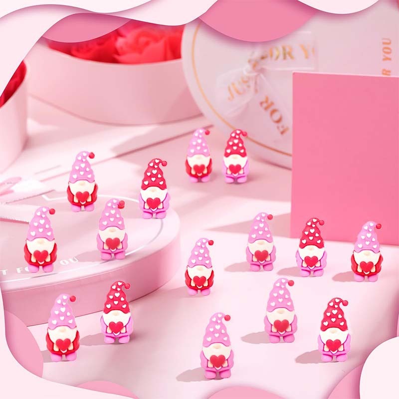 25 Pcs Mini Valentines Gnomes Figurines